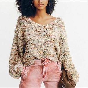 Free People Women's Highland V-Neck Sweater NWT XS